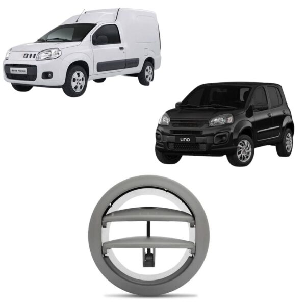 DIFUSOR DE AR NOVO UNO 2010/NOVA FIORINO 2013 LATERAL CINZA