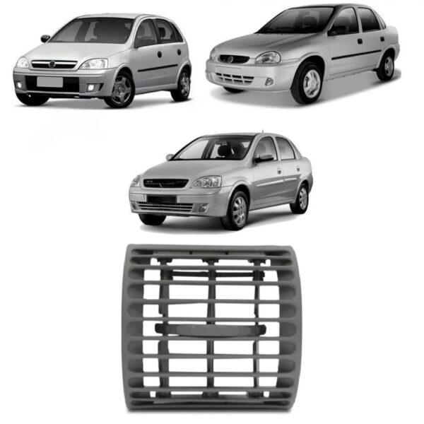 Difusor Ar Central E Lateral Corsa Classic Sedan Hatch Cinza
